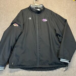 Winston-Salem Dash Jacket Men's XL Black Full Zip Hidden Hood Vented Champion